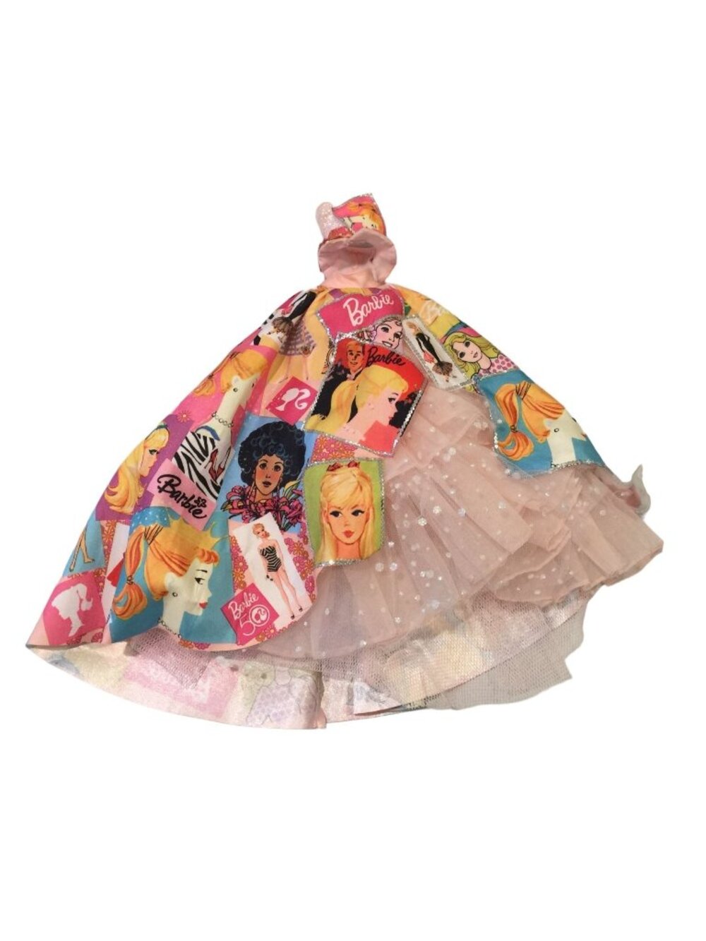 BARBIE Generations of Dreams Barbie 50 Dress 2 Piece Set 2008 Pink Glitter Tulle